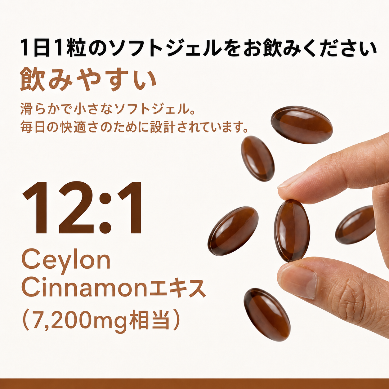 セイロンシナモン 7200mg MCTオイル配合